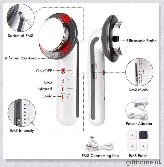 Body Slimming and Anti-Cellulite Massager with Ultrasonic Cavitation Fat Burning Technology