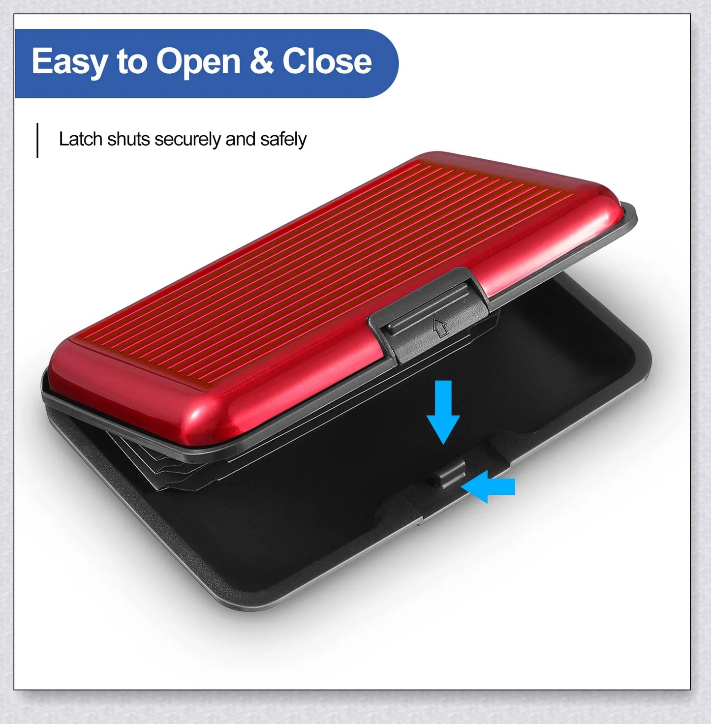 Pocket Business Waterproof Wallet Card Holder made of aluminium and ABS plastic, designed to protect against hacking and accidental scanning