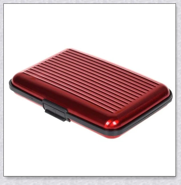 Pocket Business Waterproof Wallet Card Holder made of aluminium and ABS plastic, designed to protect against hacking and accidental scanning