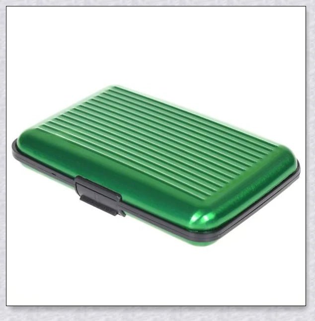 Pocket Business Waterproof Wallet Card Holder made of aluminium and ABS plastic, designed to protect against hacking and accidental scanning