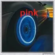 Stylish automobile wheel lights in various colours, adding a customised look and improved visibility to vehicles