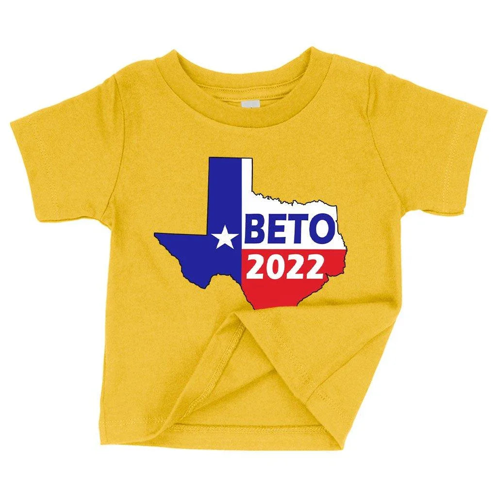 A soft, comfortable baby t-shirt in heather grey with a classic crew neck and short sleeves