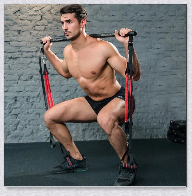 Redge Portable All-In-One Gym Machine with adjustable resistance bands for a full-body workout at home or on the go