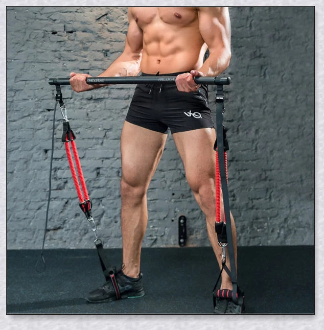 Redge Portable All-In-One Gym Machine with adjustable resistance bands for a full-body workout at home or on the go