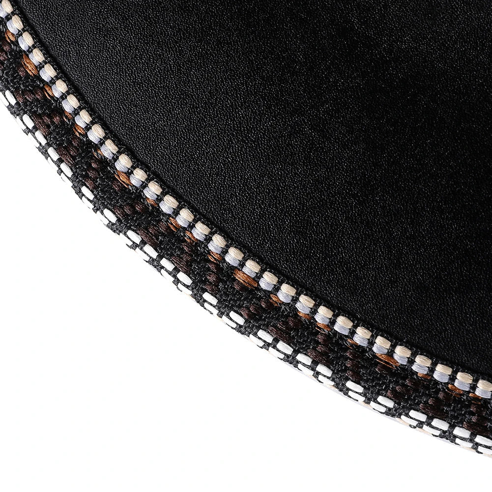 Trendha Halloween Punk Skull Black Top Hat with rivets and flat-top design