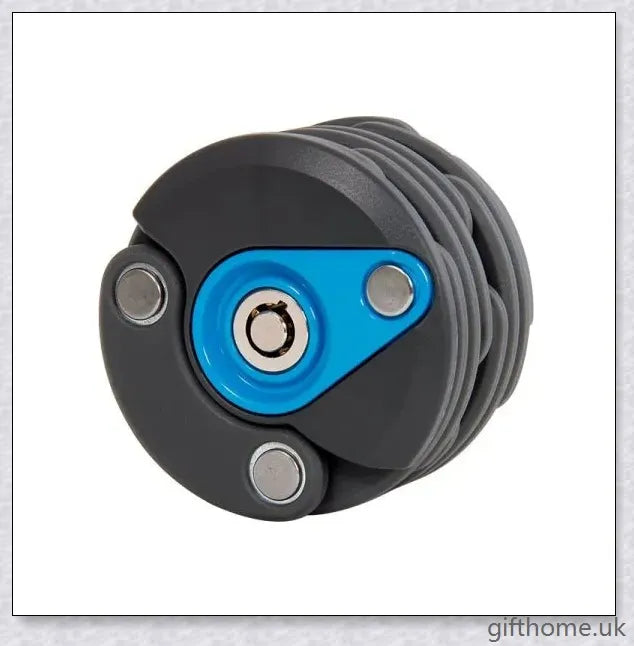 A heavy-duty black bicycle anti-theft chain lock with a folding design and scratch-resistant ABS casing