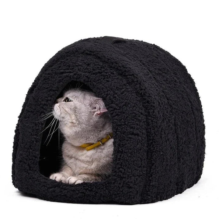 Comfortable arch-shaped breathable cotton cat house in pink colour
