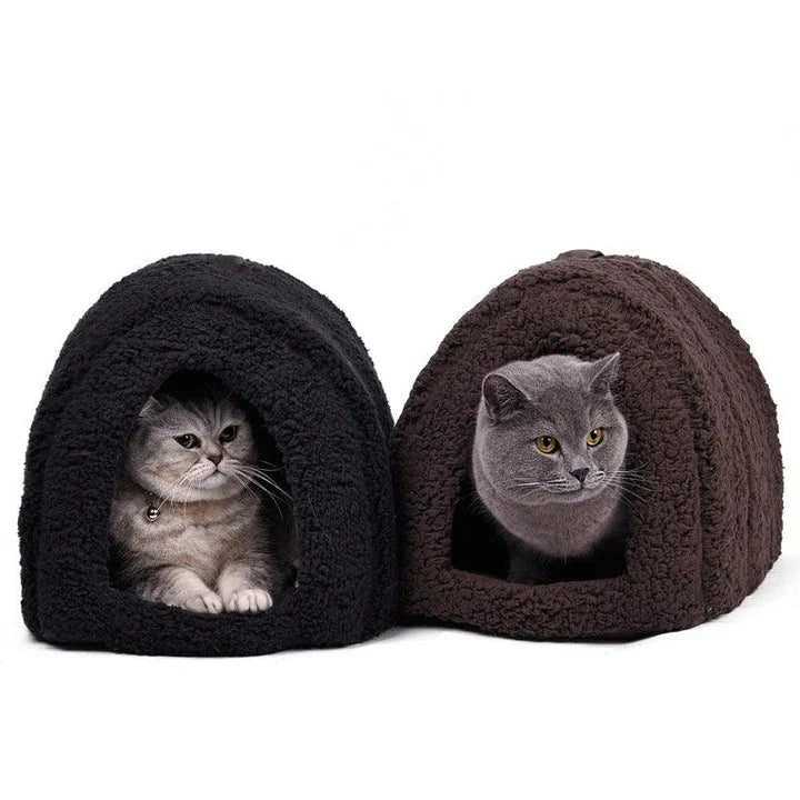 Comfortable arch-shaped breathable cotton cat house in pink colour