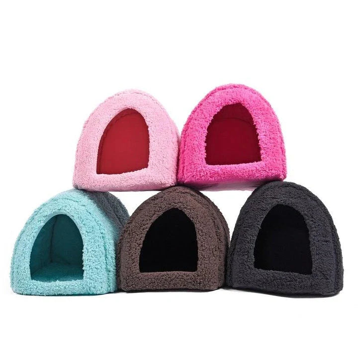 Comfortable arch-shaped breathable cotton cat house in pink colour