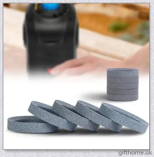 A compact drill bit sharpener designed to quickly restore the edge on worn-out drill bits, suitable for a wide range of bit sizes and materials.