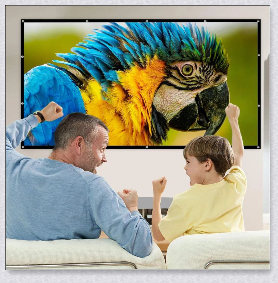 Portable Outdoor Movie Projector Screen - 150 inch, lightweight and versatile for home cinema, presentations, and more
