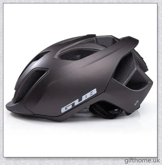 A stylish and functional bicycle helmet with a built-in rechargeable LED light for enhanced visibility and safety during cycling.