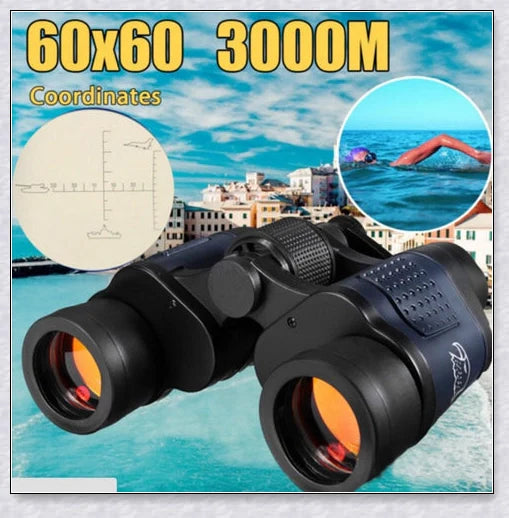 Professional Long Range Night Vision Binoculars with 60X60 magnification for high-resolution viewing of distant objects