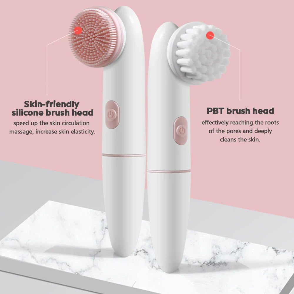 2-in-1 Electric Facial Cleansing Brush and Pore Cleanser for deep, gentle cleansing and skin rejuvenation