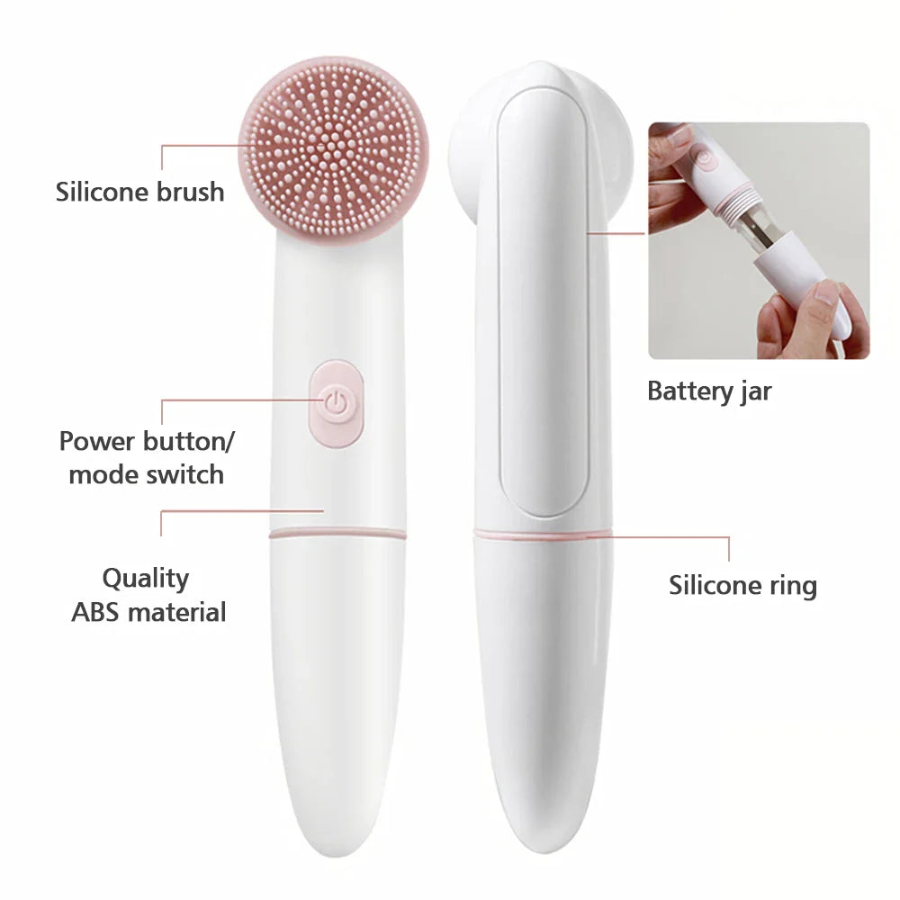 2-in-1 Electric Facial Cleansing Brush and Pore Cleanser for deep, gentle cleansing and skin rejuvenation