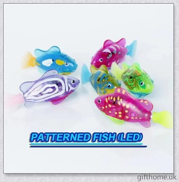 Captivating Electric Robot Fish with natural swimming movements, available in Clownfish, Angelfish, and LED Patterned designs