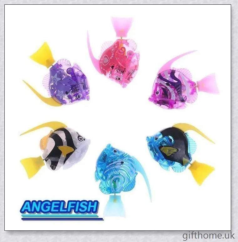 Captivating Electric Robot Fish with natural swimming movements, available in Clownfish, Angelfish, and LED Patterned designs