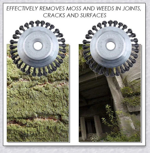 Unbreakable wired trimmer blade made from high-grade steel alloy for cutting through weeds, grass, and branches efficiently