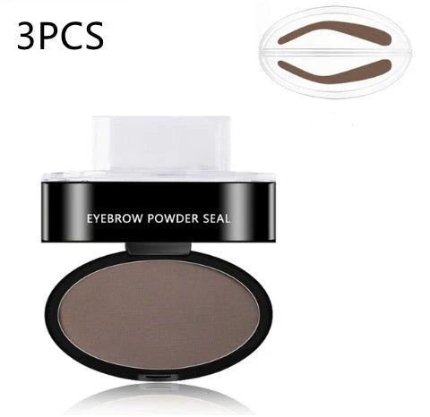 Precision Eyebrow Enhancing Makeup Kit with Stamp and Powder for Flawless Brows