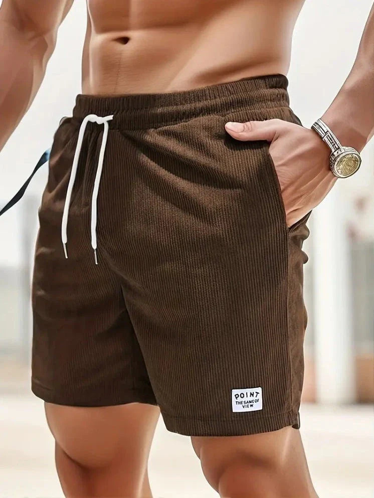 Comfortable and stylish corduroy drawstring shorts in various colors for summer wear