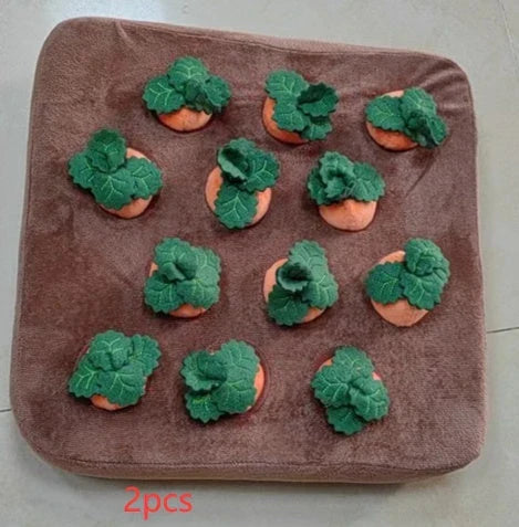 Premium Carrot Plush Toy for Dogs - Interactive Chew Toy and Snuffle Mat with Soft Cotton Exterior and Durable PP Cotton Filling