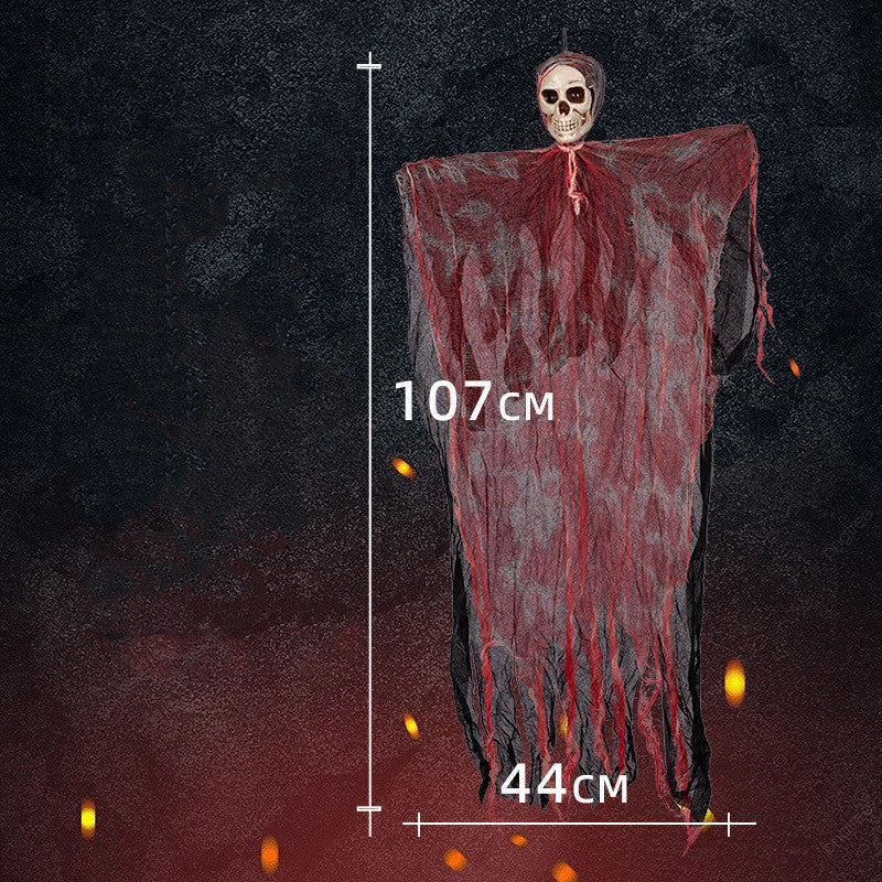 Halloween hanging ghost pendant with dyed blood effect for spooky decorations