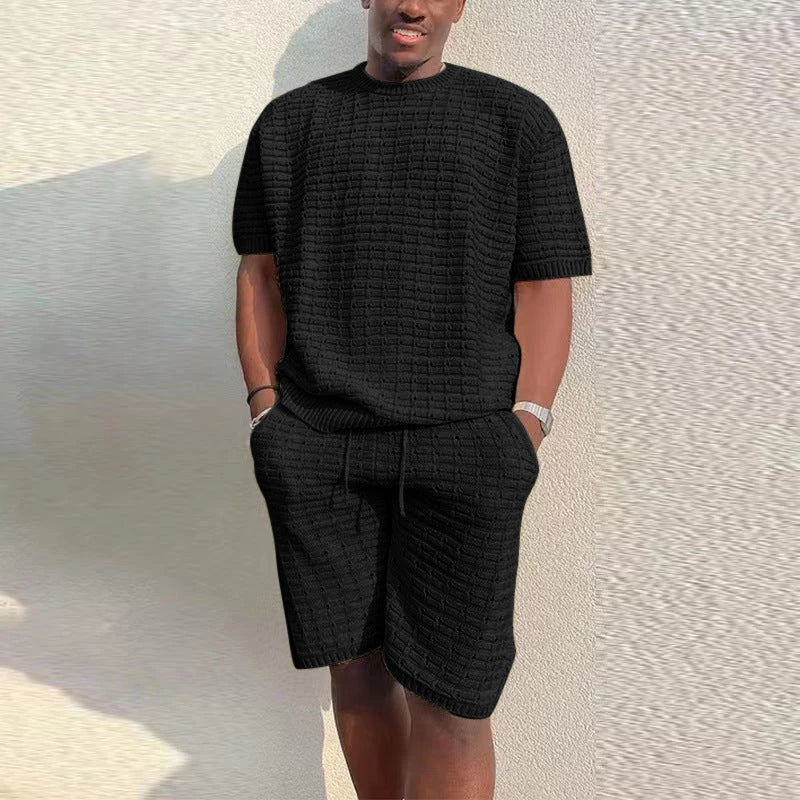 Stylish men's casual shorts and shirt set in a variety of colors and sizes