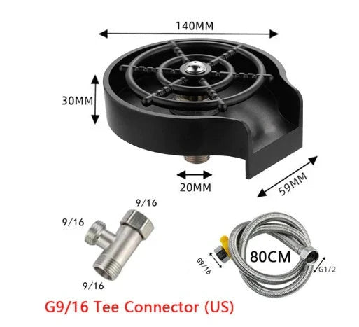 Premium countertop cup washer with high-pressure spray for efficient cleaning of cups and glassware in bars and kitchens