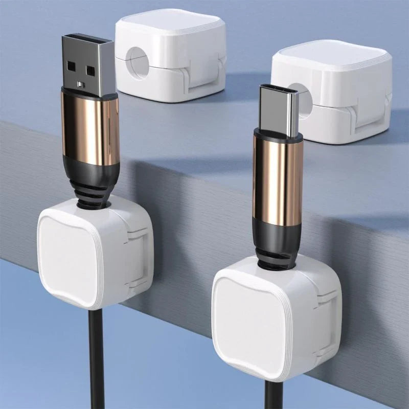 Cable Management Clips - Discreet desk cord organizers that securely hold cables in place without damaging furniture