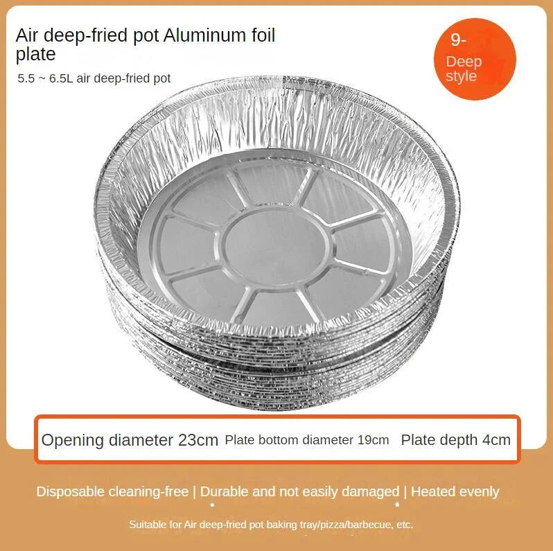 Premium disposable aluminum foil liners for air fryers, ovens, and grills - durable, non-stick, and easy to clean