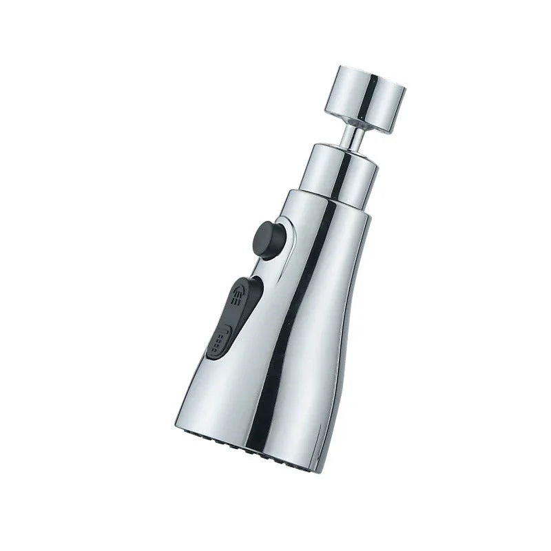 Universal pressurized faucet sprayer with 360-degree rotation and 3 cleaning modes for efficient kitchen cleaning