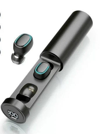 Wireless Bluetooth 5.0 earbuds with 8D HIFI surround sound, ergonomic design, and sweat-resistant construction for music, gaming, and active lifestyles.