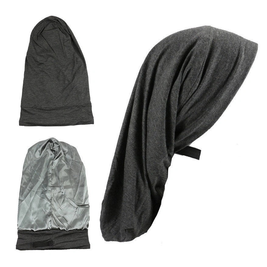 Women's adjustable satin nightcap in various colours with cotton lining