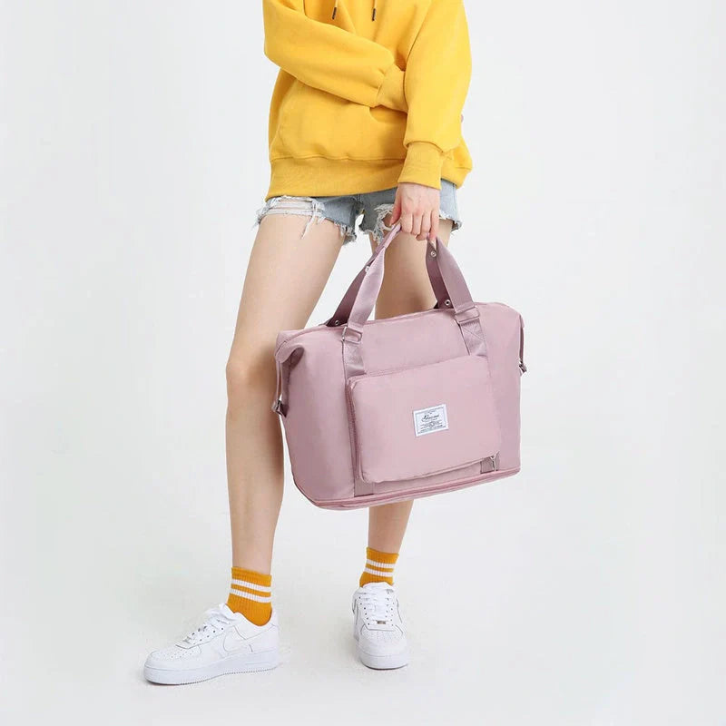 Folding travel bag for women in various colours, lightweight and durable Oxford cloth