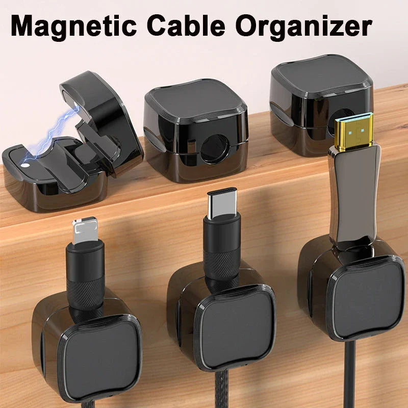 Cable Management Clips - Discreet desk cord organizers that securely hold cables in place without damaging furniture
