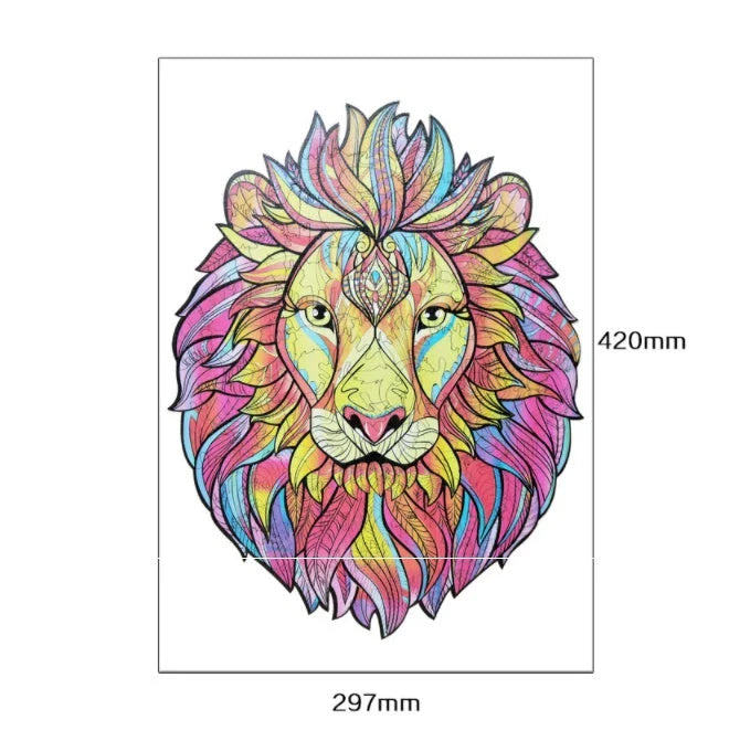 Charming wooden animal puzzles featuring a variety of wild creatures like foxes, wolves, and owls, perfect for a unique Christmas gift.