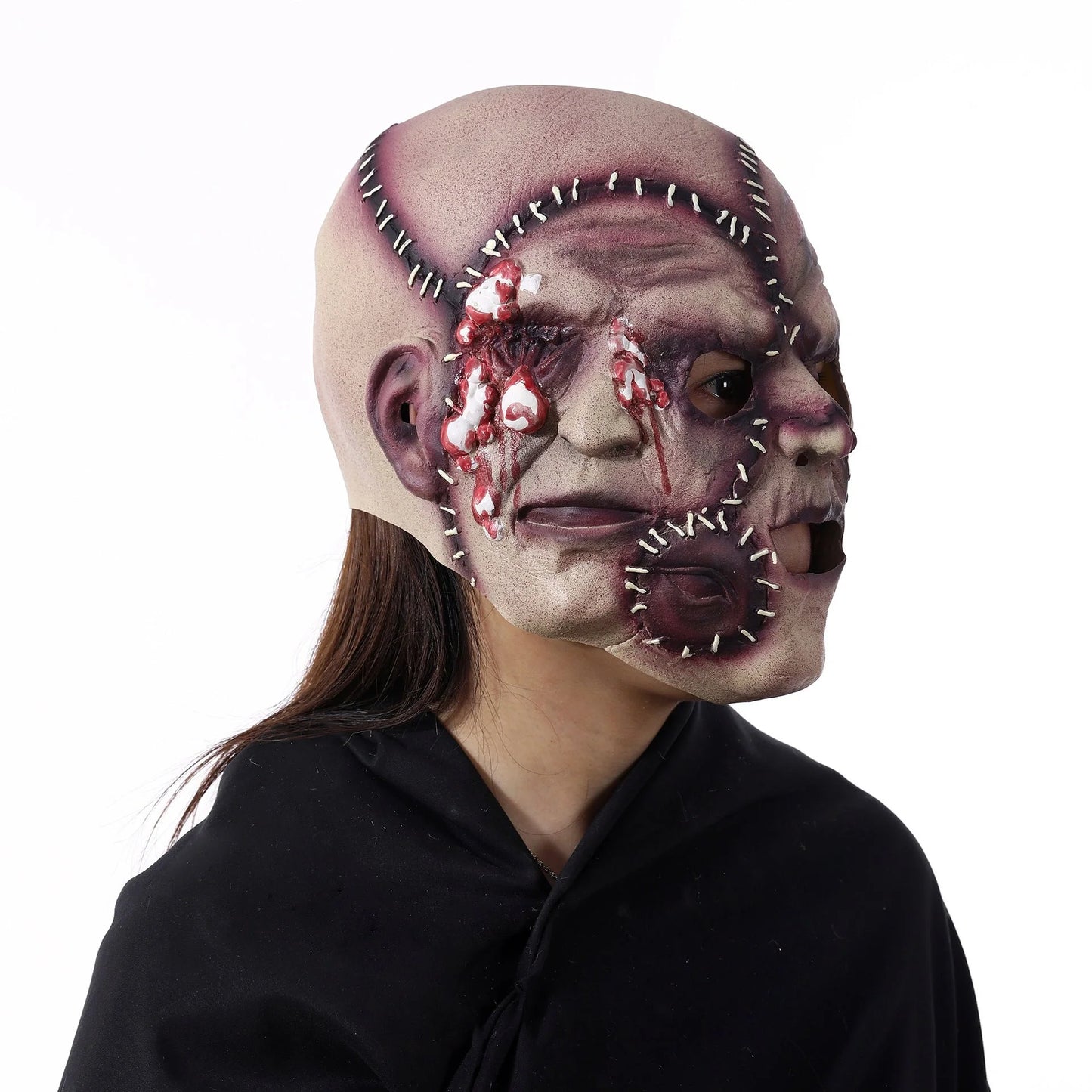 Halloween Three-sided Grimace Horror Mask for cosplay and parties