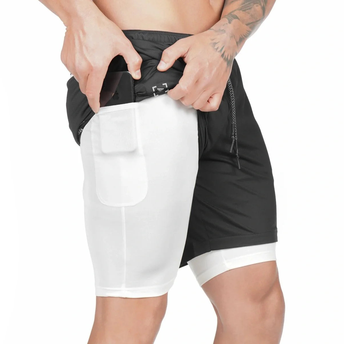 Premium breathable compression shorts with side pockets for enhanced comfort and performance during workouts