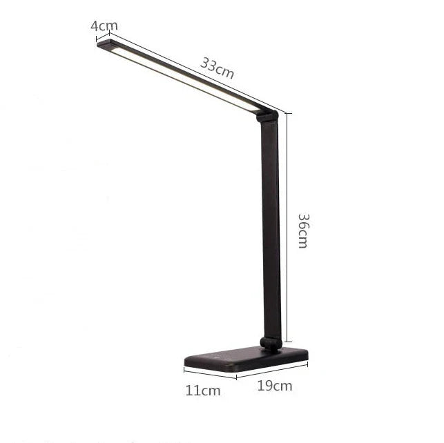 Premium wireless charging LED desk lamp with adjustable lighting, auto-timer, and foldable design for a customisable workspace