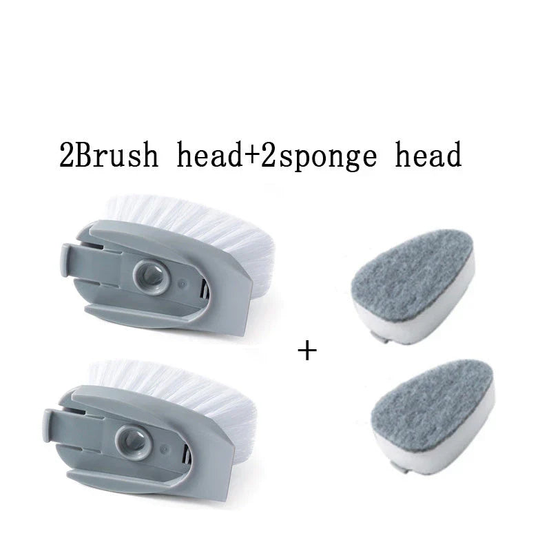 2-in-1 Cleaning Brush with Removable Head for Efficient Kitchen Cleaning