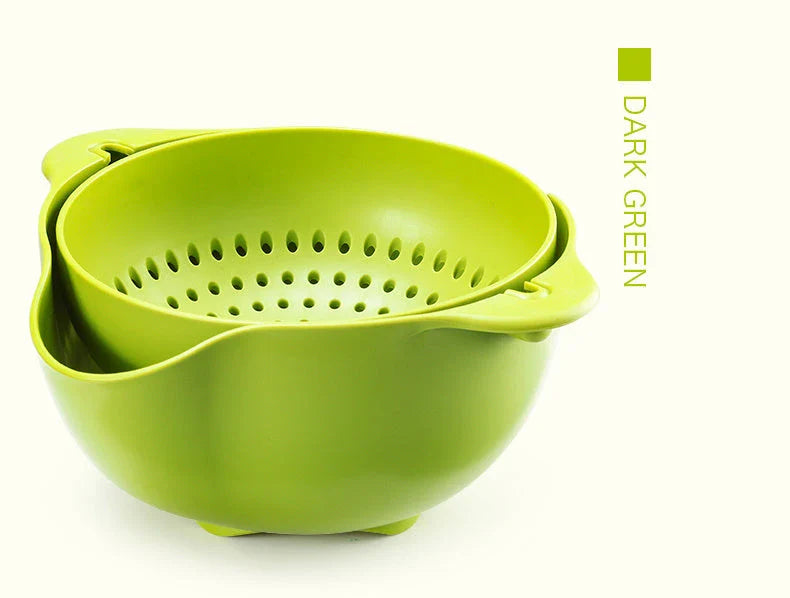 Premium wheat fibre drain basket with a versatile design for washing, soaking, draining, and storing produce in the kitchen