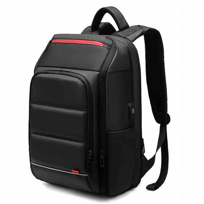 Waterproof backpack with USB charging port, multiple compartments, and comfortable padded straps for everyday use and travel
