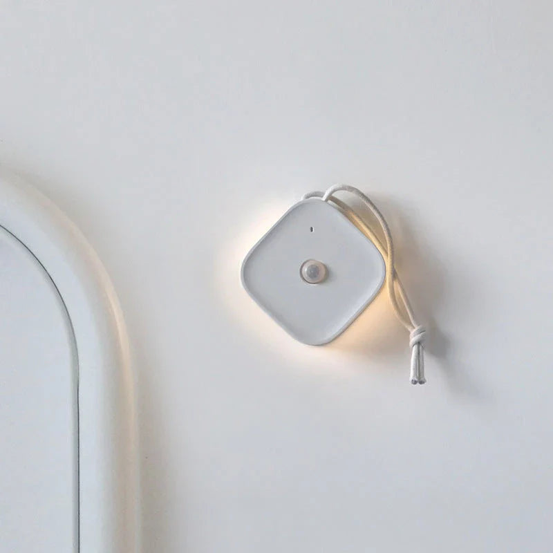 Motion-activated LED wall light with soft, non-dazzling sidelight and large sensing range for hands-free illumination
