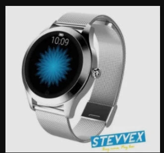 Stylish circular smartwatch with premium materials and advanced health and fitness tracking features