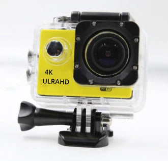 Robust 4K Ultra HD Waterproof Sport Camera with 12MP sensor, 170-degree wide-angle lens, and water-resistant design for filming up to 30 metres underwater
