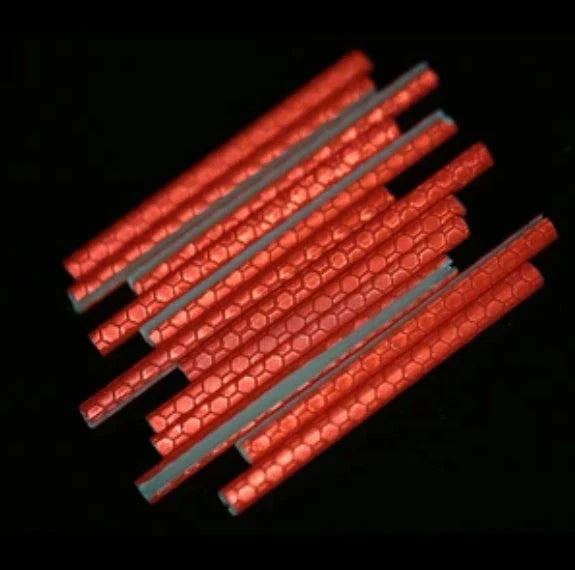 Colorful reflective strips for bicycle spokes, providing enhanced visibility and safety on the road