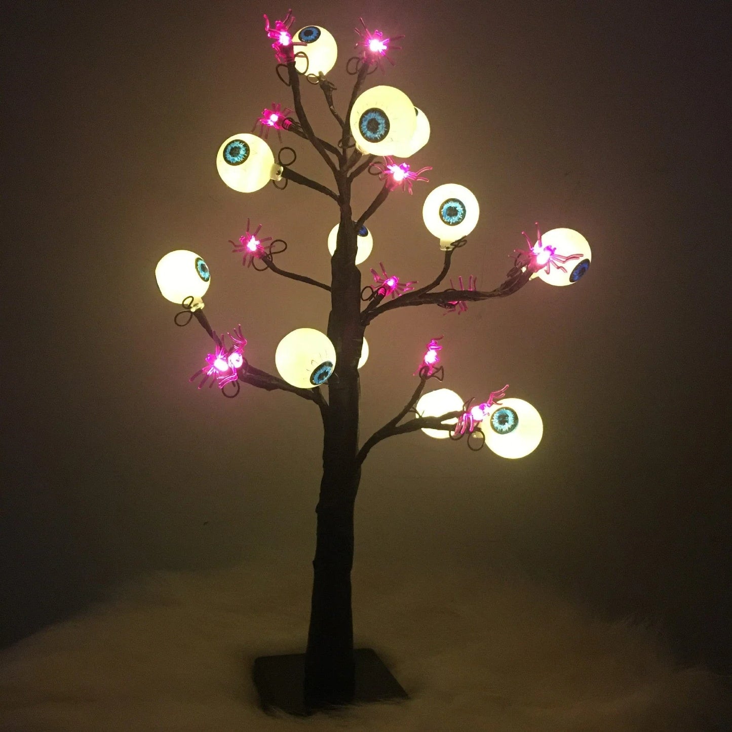 Enchanting Halloween Black Birch Tree Lights - Spooky Desk Decoration with 24 Warm White LED Lights for UK Homes
