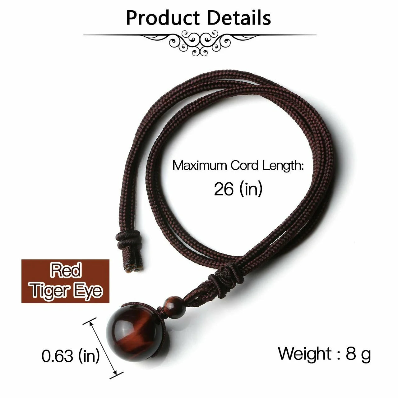 Stylish 16mm Natural Obsidian and Amethyst Pendant Necklace for Women and Men