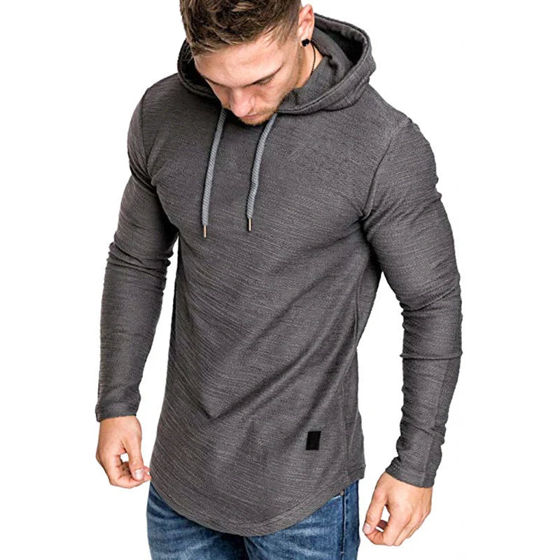 Men's slim-fit cotton blend hoodie in various colours