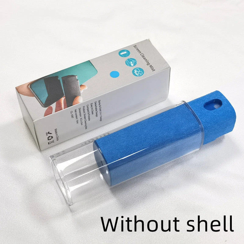 All-in-One Portable Screen Cleaner with Microfiber Wipe and Refillable Cleaning Solution